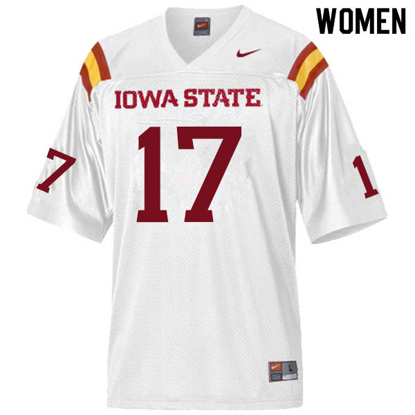 Iowa State Cyclones Women's #17 Darren Wilson Nike NCAA Authentic White College Stitched Football Jersey MM42V58DK